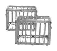 Gatuida 2pièces Mini Cage Décorative Plastique Lot pour Animaux Miniature Ou Figurines avec Détails Raffinés Et Finition Soignée