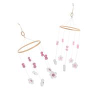 Gatuida 2pièces Mobile De Berceau Fleuri Pour Garçon Fille à Pompons Suspendu Décoration De Chambre Garçon Fille Accessoire De Berceau Pour Tout