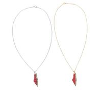 Gatuida 2pièces Pendentif Pastèque Collier Fantaisie Avec Charme Drapeau De Palestine Bijoux Patriotiques Pour Hommes Et Femmes Été Élégant
