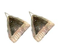 Gatuida 2pièces Petit Nid Suspendu Jonc De Mer pour Calopsittes Nichoir Artisanal Herbe avec Ouverture pour Oiseaux