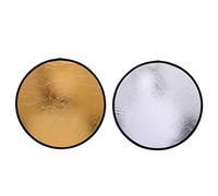 Gatuida 2pièces Réflecteur Photo Compact Doré Et Argenté Accessoire Photographique Léger pour Intérieur Et Extérieur pour Portraits Macro Et Nature Morte Facile à Transporter Et Et