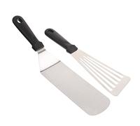 Gatuida 2pièces Spatule Barbecue Acier Inoxydable Spatule pour Crêpes Outil De Cuisine Résistant Chaleur Grattoir De Cuisine pour Aliments Ustensiles De Cuisson