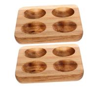 Gatuida 2pièces Support Œuf Bois Acacia Plateau De Présentation Pour Œufs Organisateur De Poule Pour Réfrigérateur Ou Plan De Travail Design Rustique