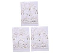 Gatuida 3 Ensembles Cartes Invitation Mariage Papier avec Enveloppes Design Château Romantique pour Mariages Fiançailles et Saint-valentin