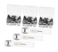 Gatuida 3 Ensembles Distributeur de Pinces Palourdes Transparentes Agrafeuse Portable sans Agrafes Mécanisme à Pousser pour Bureau École et Maison Kit avec Clips Rechargeables