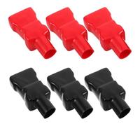 Gatuida 3 Paires Cache de Borne de Batterie en Pvc Flexible pour Terminal Positif, Protection Court-circuit, Adapté aux Batteries de Bateau Voiture Véhicule