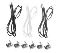 Gatuida 3 paires Lacets Élastiques avec Boucles de Sangles de Chaussures Chic Noir Blanc Gris Foncé pour Sneakers et Baskets