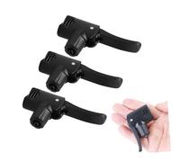 Gatuida 3 pièces Adaptateur Pompe Vélo Tête Double Valve Américain Léger Compact pour Gonflage Vélo Voiture Noir