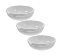 Gatuida 3 Pièces Assiette D'évaporation avec Chauffage Uniforme en Céramique Blanche Ronde et Surface Lisse, pour Laboratoire D'enseignement Scientifique et Expériences de Chimie