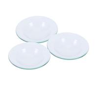 Gatuida 3 pièces Assiette Verre Transparent pour Huile Essentielle Plat Rond pour Réchauffeur de Cire Accessoire Pratique pour Lampes Aromatiques et Réchauffeurs de Cire