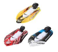 Gatuida 3 pièces Bateau Gonflable pour Bain Garçon Fille à Remontage et Sécurisé Bleu Rouge Jaune pour Jeu Deau Piscine Garçon Fille