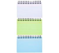 Gatuida 3 Pièces Bloc-notes à Spirale Coloré, Cahier Épais | Plastique et Papier, Pages Lisses pour Listes Organisées, Notes Rapides à Maison Classe
