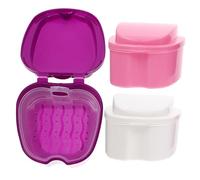 Gatuida 3 pièces Boîte de Rangement pour Dentier Portable Boîte de Protection pour Prothèses Dentaires et Appareils Orthodontiques et Compacte pour Voyage et Usage Quotidien