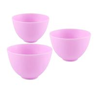 Gatuida 3 Pièces bol en silicone bol d'esthéticienne Bol à mélanger esthéticienne spa se maquiller kit manucure bol à mélanger pour masques faciaux bol de masque Gel de silice Violet,mauve