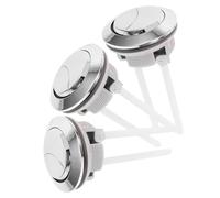 Gatuida 3 Pièces Bouton Poussoir pour Réservoir Wc Double Chasse Installation Facile sans Outil Design Moderne pour Salle de Bain