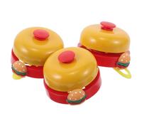 Gatuida 3 Pièces Cloche Garçon Fille Klaxon Manuel Sonore Forme de Hamburger Compatible Trottinette Déquilibre Accessoire Sécurité Garçon Fille