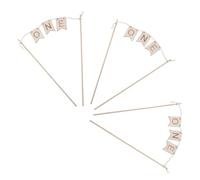 Gatuida 3 Pièces Décoration Gâteau Bois Naturel Topper Gâteau Anniversaire Garçon Fille Inserts Cake Picks Gravés pour Fête Stable et Facile à Installer