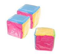 Gatuida 3 Pièces Dés Carrés Souples avec Poches Transparentes Éducatif Apprentissage Précoce pour Garçon Fille Cubes Géants pour Jeux et Enseignement Classe
