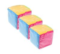 Gatuida 3 pièces Dés Mousse Géants avec Poches Transparentes Cubes Colorés Six Faces Souples pour Apprentissage Ludique et Jeux Educatifs Garçon Fille