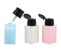 Gatuida 3 pièces Distributeurs Pompe Pression Flacons Vides pour Dissolvant et Lotion Manucure Couleurs Pastel pour Nettoyage Outils Onglerie