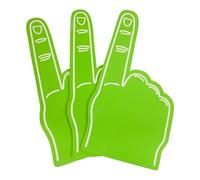 Gatuida 3 pièces Doigts Mousse Géants Accessoires Sportifs pour Événements Supporters Cheerleading Prop Festif Vert