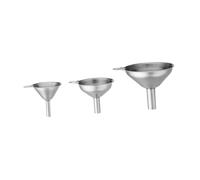 Gatuida 3 pièces Entonnoir Inox pour Mini Kit Transfert Liquide Entonnoir de Remplissage Bouteille Filtre Acier Inoxydable Intégré Pratique et Facile à Nettoyer