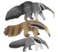 Gatuida 3 pièces Figurines Anteater Décoratives Miniatures Animaux Naturels Modèles de Food Ant Eater pour Bureau et Garçon Fille Cadeau Éducatif