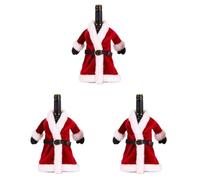 Gatuida 3 Pièces Housse de Bouteille de Vin Rouge en Velours pour | Paquet à Bouteilles, pour Présents et Bouteilles de Spiritueux, Ambiance Festive, Présentoir de Table