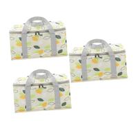 Gatuida 3 Pièces Isolé Portatif Fourre-Tout pour La Plage à Lunch Portatif Grands Sacs Fourre-Tout à Main Déjeuner Récipient De Nourriture Tissu Oxford Light Green