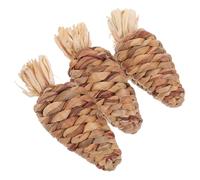 Gatuida 3 Pièces Jouets à Mâcher pour et Hamsters Jouets Herbe Tressée Faits Main