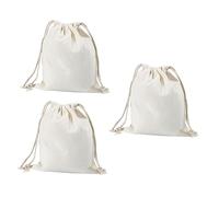 Gatuida 3 pièces Lot de Coton avec Cordon Pochons Réutilisables pour Cadeaux Bijoux Rangement et Fête