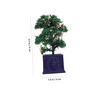 Gatuida 3 Pièces Miniature Artificial Potted Fruit Trees Realistic Decorative Fake Plants for Dollhouse Gardens and DIY Craft Projects