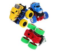 Gatuida 3 pièces Modèle de Voiture Tout Terrain à Jouets Éducatifs pour Garçon Fille Résistant et Surface Lisse Sécurisée pour Créativité et Orientation