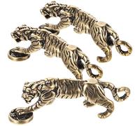 Gatuida 3 pièces Ornement Laiton Tigre Vintage Petite Décoration de Bureau Figurines Animales Rétro Artisanat Délicat et Collection Art pour Cadeau Noël