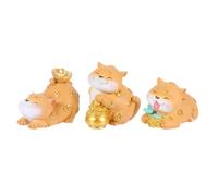 Gatuida 3 pièces Ornement Voiture Animal Mignon Décor Tête Qui Bouge Léopard Chanceux Décoration Auto Intérieur Bureau Cadeau Créatif