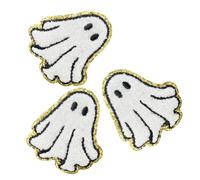 Gatuida 3 Pièces Patches Thermocollants Halloween Brodés Tissu Éponge Appliques DIY Résistantes Lavage pour Vêtements Sacs Chaussures