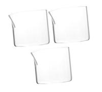 Gatuida 3 pièces Pichet Verre pour Lait Café et Sirop Petit Pichet Mousseur sans Poignée Facile à Nettoyer et Résistant pour Maison et Café