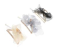 Gatuida 3 Pièces Pince à Cheveux Nœud en Métal, Style Élégant pour | Maille et Fil, Garde la Chevelure Ordonnée, Présent D’anniversaire ou Noël, pour Amies