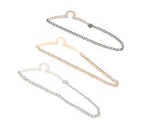 Gatuida 3 pièces Pince Cravate Chaîne Cuivre U-forme Sécurisée Accessoire Élégant pour Hommes Mariage Affaires Costume