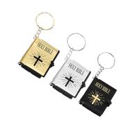 Gatuida 3 pièces Porte-clés Mini Bible avec Versets Spirituels Souvenirs Religieux Durables pour Collection et Cadeaux
