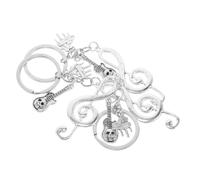 Gatuida 3 pièces Porte-clés Musique Alliage de Zinc avec Notes Guitare et Piano Pendentifs Durables pour Sacs Clés et Passionnés de Musique
