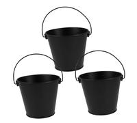 Gatuida 3 pièces Seau à Huile de Barbecue Tôle Collecteur Huile et Graisse Portable pour Extérieur Accessoire Polyvalent pour Cuisson et Friture Facile à Utiliser et Noir