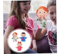 Gatuida 3 pièces Set de Marionnettes à Main Famille pour Tout Petits Jouets Éducatifs Résistants pour Jeux de Rôle et Contes Papa Maman Fille