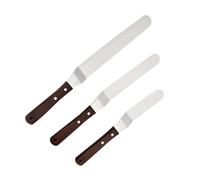 Gatuida 3 pièces Spatules à Gâteau Inox avec Manche Spatule Pâtisserie pour Crème Grattoir Pizza et Décoration Pâtissière