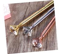 Gatuida 3 pièces Stylo Bille avec Gros Diamant Roller Lisse et Lot de Stylos Argentés pour École Bureau et