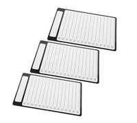 Gatuida 3 pièces Tableau Blanc Magnétique Petit Format pour Réfrigérateur Film Pet Effaçable Réutilisable Bloc-notes Magnétique pour Liste de Courses Planning Ménager et Tâches