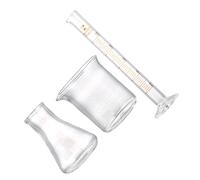 Gatuida 3 pièces Verrerie Scientifique Graduée Verre Triangulaire Précis pour Laboratoire et Enseignement