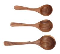 Gatuida 3 Pièces Wooden Ladle Set With Long Handle And Hook Heat Resistant Cooking Spoon For Stirring Serving Mixing Lightweight Kitchen Scoop For Home And Outdoor Use