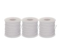 Gatuida 3 Rouleaux de Mèches en Coton Tressé 24 Brins 61 M pour Fabrication de Bougies Lampes à Pétrole et Lanternes - Cordon de Rechange Polyvalent Combustion Stable Usage Camping et