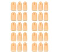 Gatuida 30 embouts de doigts réalistes en silicone pour l'entraînement | Protège-doigts de rechange en silicone, couleur chair, fentes pour ongles, idéal pour la présentation d'œuvres